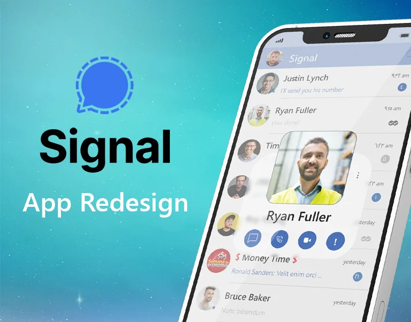 Signal app redesign project cover